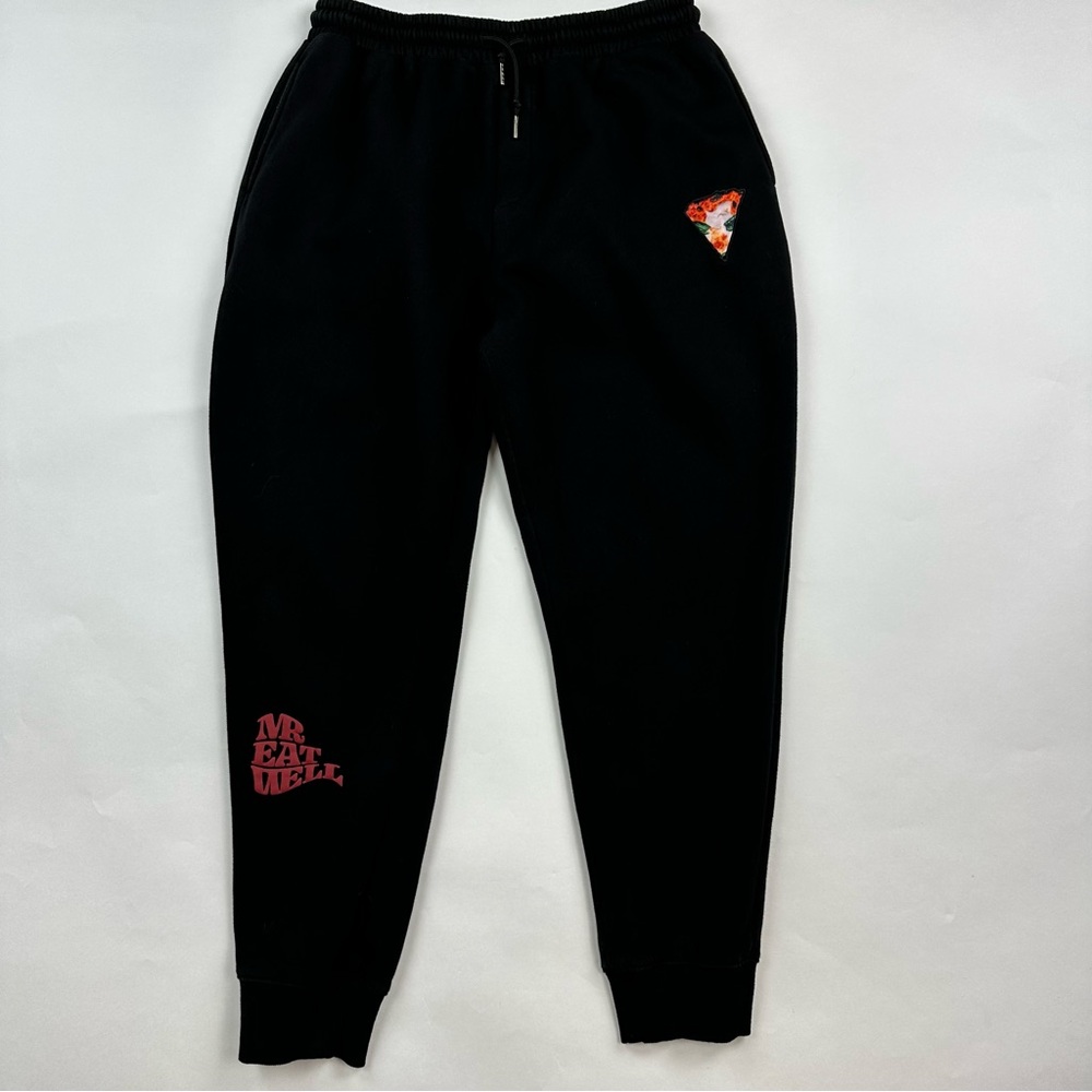 Mr. Eatwell Black Pizza Slim Jogger SweatPants Size 2X